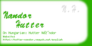 nandor hutter business card